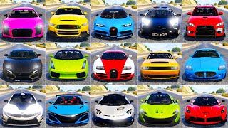 TOP 15 SPEEDEST CARS IN GTA V  SPEED CHALLENGE [upl. by Ahsaeym]