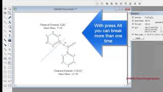 ChemDraw tutorial 14 Mass Fragmentation Tool [upl. by Urania]