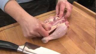 How to debone a chicken leg  Now Youre Cookin with Manitoba Chicken [upl. by Eitsym405]