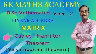 Cayley  Hamilton theorem  Matrix  Linear algebra [upl. by Ahsonek]