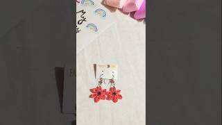 ✨ diy paper earings 🖤🧡✨artandcraft papercrafts paperflower paintingdrawing viralshorts [upl. by Hijoung]