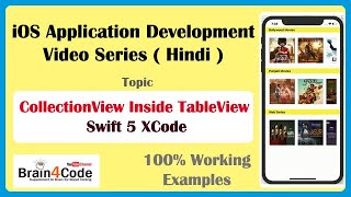 CollectionView Inside TableView in Swift 5 XCode  Hindi  UICollectionView UITableView in iOS [upl. by Ettenauq683]