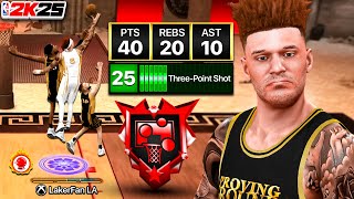 HOW MY 68 BUILD WITH NO 3 POINTER BROKE NBA 2K25 [upl. by Narcis]