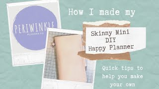 DIY Skinny MINI Happy Planner amp PWM [upl. by Volding]