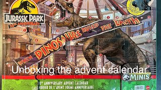 Unboxing Advent Calendar 2023 Jurassic World 30th Anniversary  All Figures [upl. by Akemal]