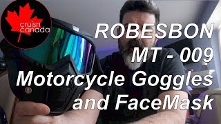 Motorcycle Goggles with Face Mask  ROBESBON MT  009 [upl. by Enomor430]