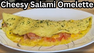 Delicious Cheesy Salami Omelette [upl. by Gillespie300]