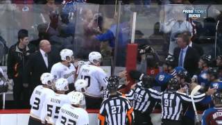 Patrick Roy vs Bruce Boudreau end of game Anaheim Ducks vs Colorado Avalanche 10213 NHL Hockey [upl. by Damek]