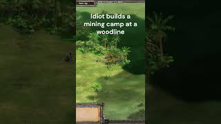 Idiot builds mining camp at a woodline AoE 2 [upl. by Ries207]