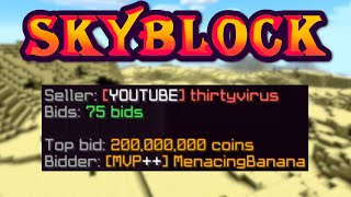 Solo Hypixel SkyBlock 126 The 200000000 coin Bat Pet [upl. by Aliak]