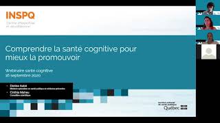 Webinaire Comprendre la sante cognitive pour mieux la promouvoir [upl. by Cohette]