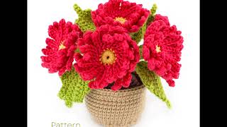 crochet flower vase designs [upl. by Peltz434]