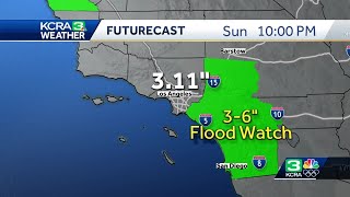 Southern California Atmospheric River Forecast  Risk of flooding for Feb 4 [upl. by Kurtis]