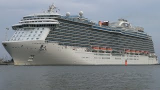 Royal Princess AIDAmar and Costa Fortuna together at Port Rostock Warnemuende 28th june 2014 [upl. by Anid]