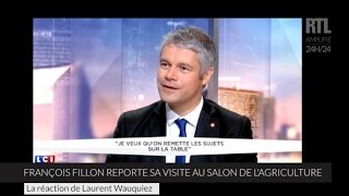 François Fillon reporte sa visite au salon de lagriculture  ils lapprennent en direct [upl. by Niraa347]