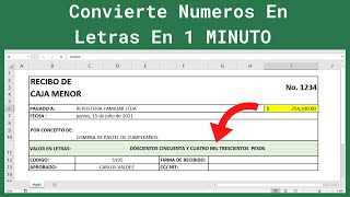 🔴 Como Convertir NUMEROS EN LETRAS en EXCEL  Fácil y Rápido [upl. by Calder133]