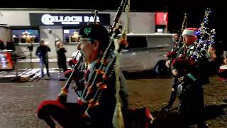 Neilston Pipe Band at Christmas Neilston Scotland 4K [upl. by Barbra275]