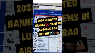 2024 PROHIBITED ITEMS in LUGGAGE BAG TRAVELLING BY FLIGHT❌✈️shorts banned ashortaday shortsfeed [upl. by Clo682]