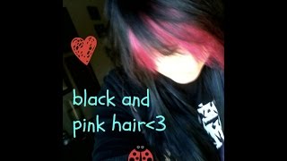 black hair with pink bangs [upl. by Tansey]