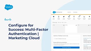 How To Configure for Success MultiFactor Authentication  Marketing Cloud [upl. by Schaaff]