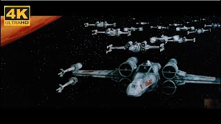 4K Star Wars 1977 Original  Despecialized  Battle of Yavin  Full Battle [upl. by Ortrude]