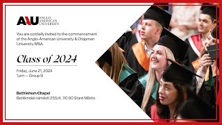 2024 AngloAmerican University amp Chapman MBA Commencement Ceremony  Group B [upl. by Lorre]