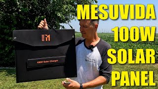 Mesuvida 100w Portable Solar Panel Review Portable panel with MC4 Connectors [upl. by Okoyik]