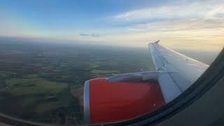 EasyJet A319 take off Belfast IntI Airport BFS and land Gatwick Airport LGW [upl. by Aicilram971]