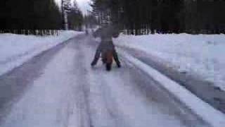 sweden army motorbike in full winter [upl. by Eornom]