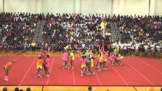 Coppell HS Cheer Sep 2014 Pep Rally [upl. by Melodee]