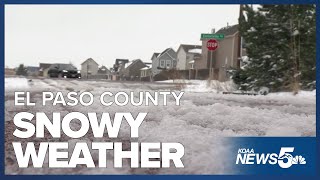 Snowy weather in El Paso County Thursday [upl. by Lathrope]