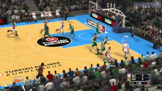 NBA 2K14 gameplay ΟΣΦΠ Vs ΠΑΟ [upl. by Balliett]