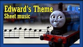 Edwards Theme Notes  TampF Theme Sheet Music [upl. by Mikiso]