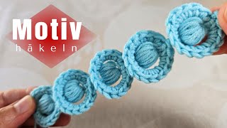 VERY EASY CROCHET MOTIF 💙💙 Motiv häkeln Scnell amp Einfach [upl. by Oitaroh]