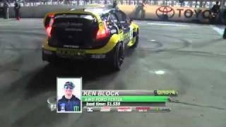 Tanner Foust vs Ken Block at the Ken Block Gymkhana Grid Invitational 2010 [upl. by Debee]