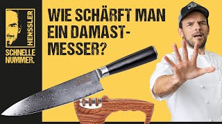 Wie schärft man ein Damastmesser  Hensslers Anleitungen Tipps amp Tricks [upl. by Acinelav]