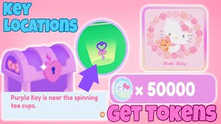 Key Locations  Tokens  Collection Scavenger Hunt Tutorial  Roblox My Hello Kitty Cafe  Riivv3r [upl. by Namrej326]