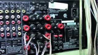 YAMAHA Receiver How to hook up home theater speakers wire [upl. by Ashford]