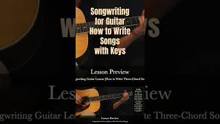 Songwriting Guitar Lesson for Beginners How to Write Songs with Keys [upl. by Benton]