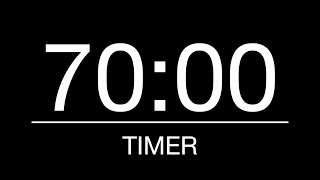 70 Minutes TimerCountdown with Alarm  1 Hour 10 Minutes [upl. by Knowland675]