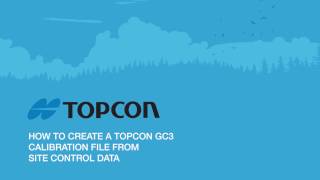 TOPCON How To Create A Topcon GC3 Calibration File From Site Control Data HD [upl. by Earas]