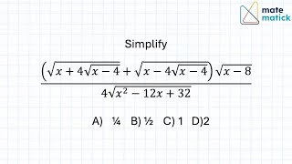 Simplify This Complex Radical Expression Can You Find the Answer [upl. by Benenson201]