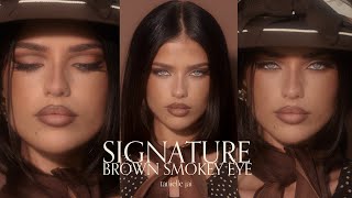 SIGNATURE BROWN SMOKEY EYE TUTORIAL  TANIELLE JAI [upl. by Idner]