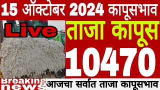 14 ऑक्टोंबर 2024 सोमवार देशभरातील कापूसशेतकऱ्यांना मोठा दिलासा कापूसभाव या ठिकाणी 10 हजार पार Live [upl. by Miguela]