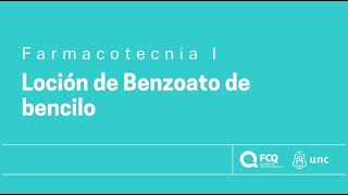 Farmacotecnia I  Loción de Benzoato de bencilo [upl. by Aklim]