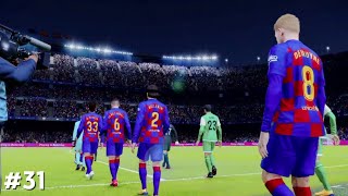 Barcelona Vs Real Betis In Efootball Pes 2020 [upl. by Adrahs246]