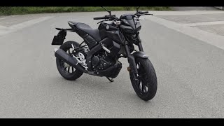 YAMAHA MT125  TECH BLACK  2022  WALKAROUND [upl. by Schoenburg194]