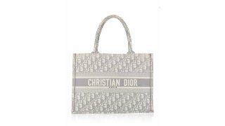 Christian Dior Oblique Medium Book Tote Gris [upl. by Lyrad879]