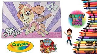 PAW Patrol Crayola GIANT Coloring Page Skye This Pups Gotta Fly [upl. by Roots]