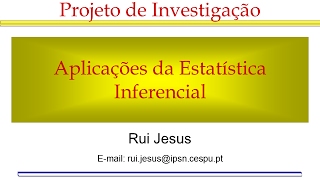 Aplicações da Estatística Inferencial [upl. by Rysler]